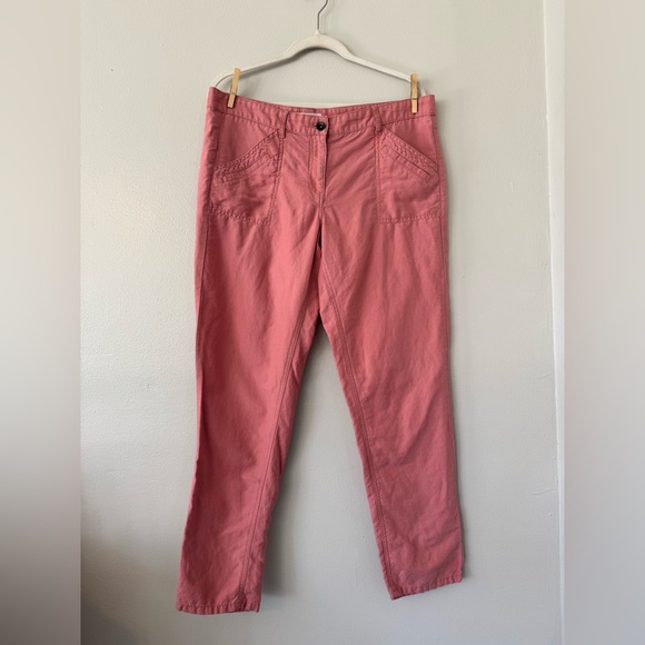 LOFT Pants - Loft The Marisa Linen Blend Pants in Pink